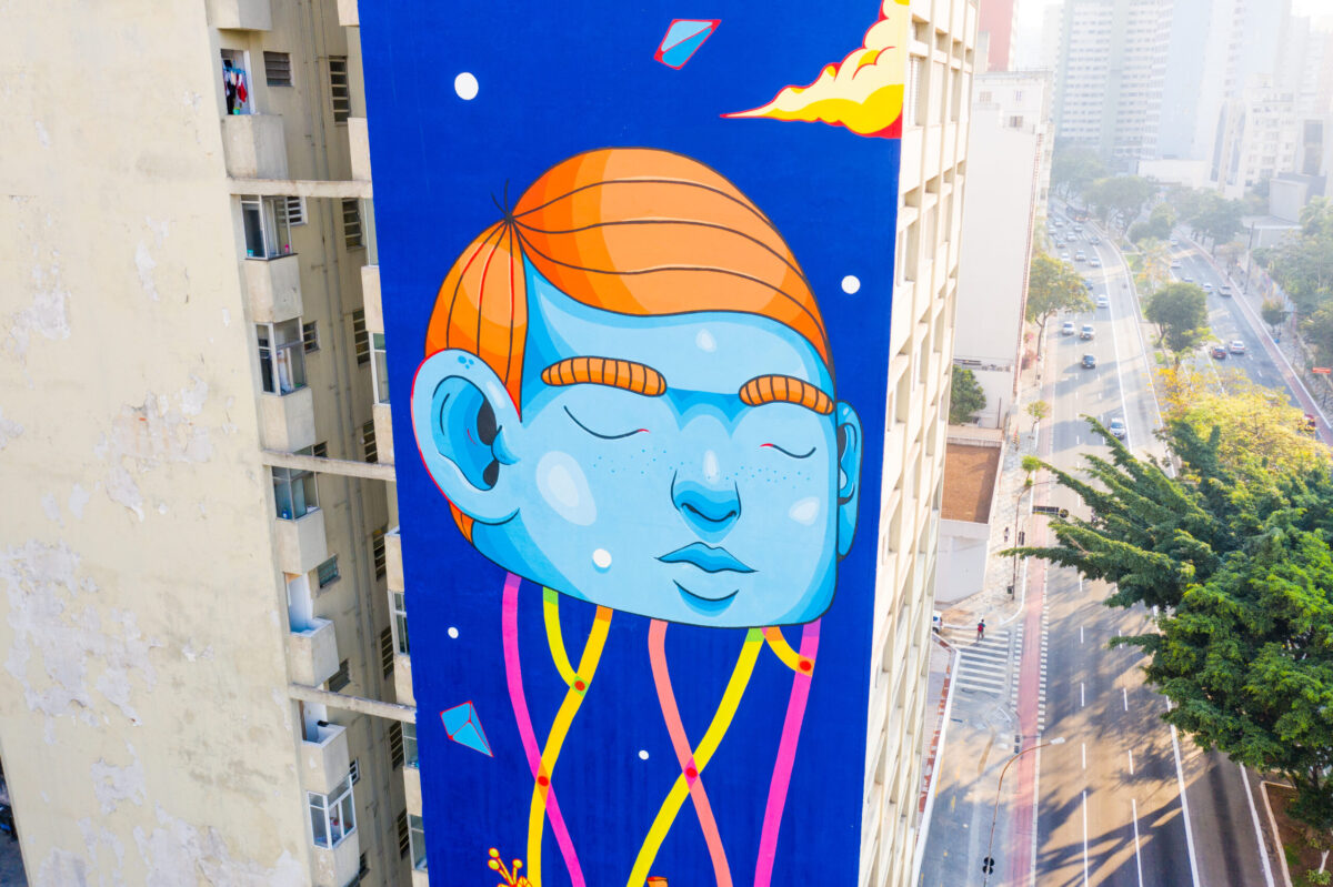 Pomb: Grafite na Rua da Consolação foi o primeiro em prédio do artista!